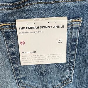 AG Adriano Goldschmied Farrah Skinny Ankle Jeans in Blue